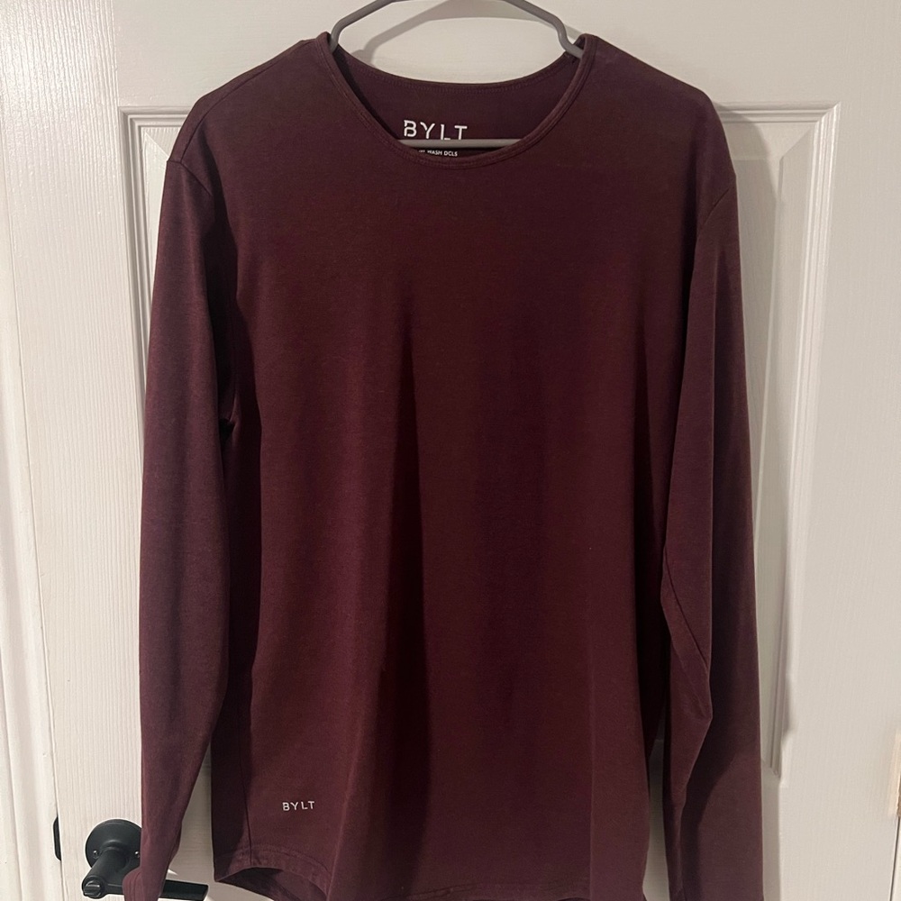 BYLT Basics Red Long Sleeve Tee